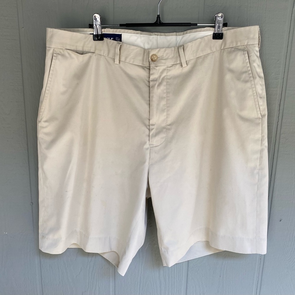 Ralph Lauren Polo Golf Shorts Men’s Khakis 38 Inches Cream Tan Beige Preppy